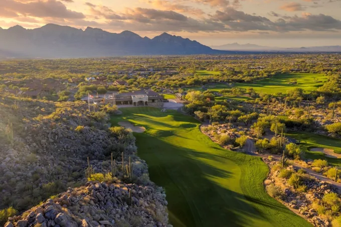 Aerial view of The Stone Canyon Club in Oro Valley, Arizona 
