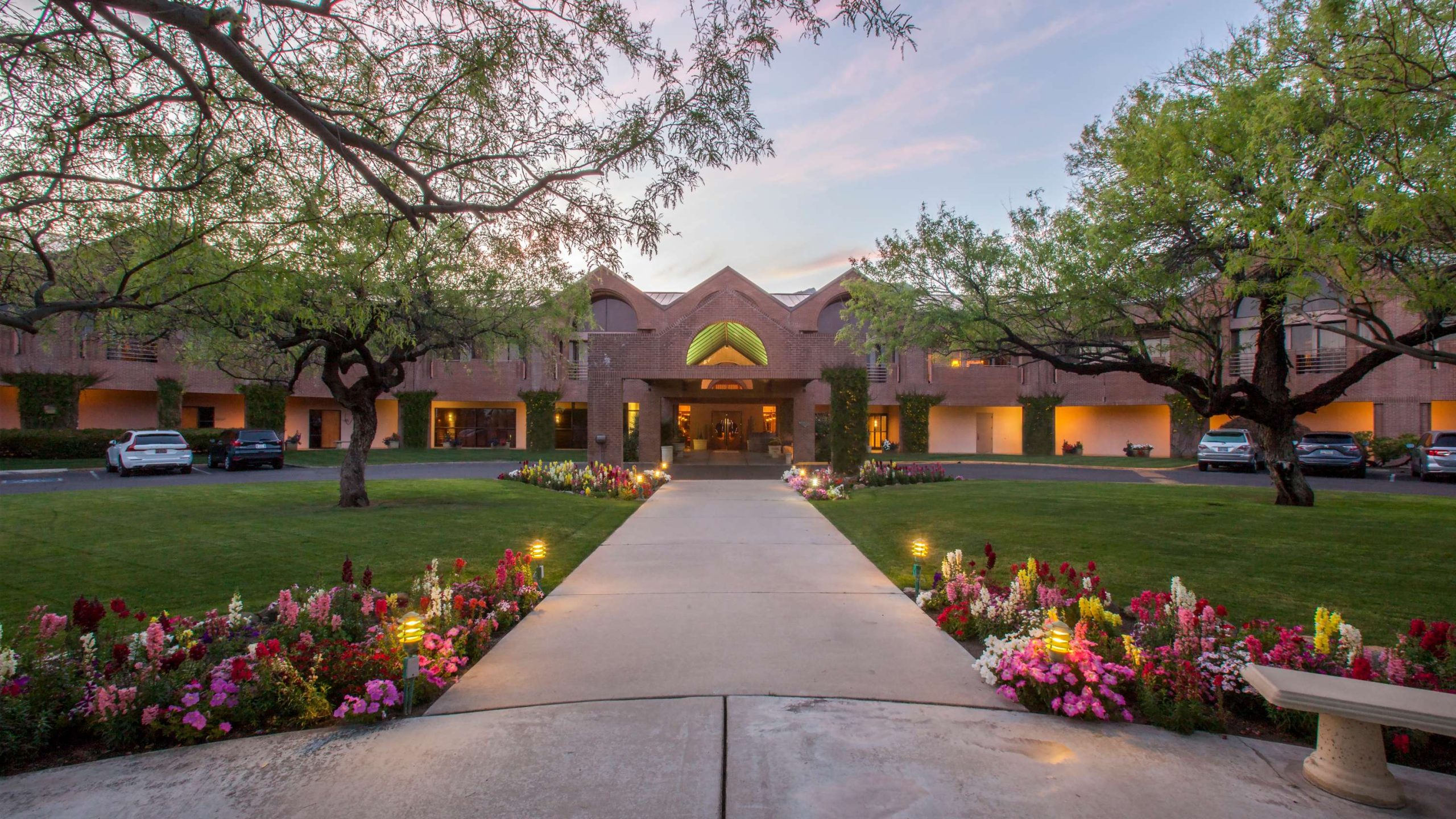 Main entrance of the Ventana Canyon Club and Lodge in the Catalina Foothills area of Tucson, Arizona